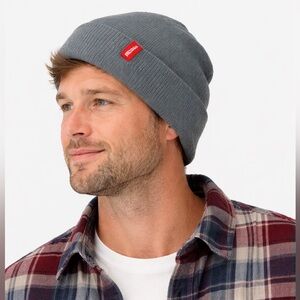 COLD GEAR GREY Construction winter Beanie Red Logo tag Milwaukee *2 for 20**